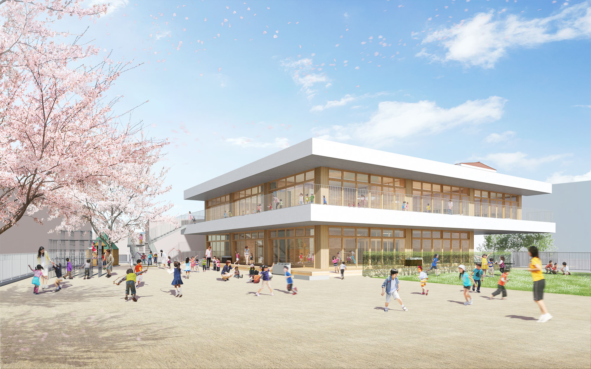 新しい園舎の外観イメージ