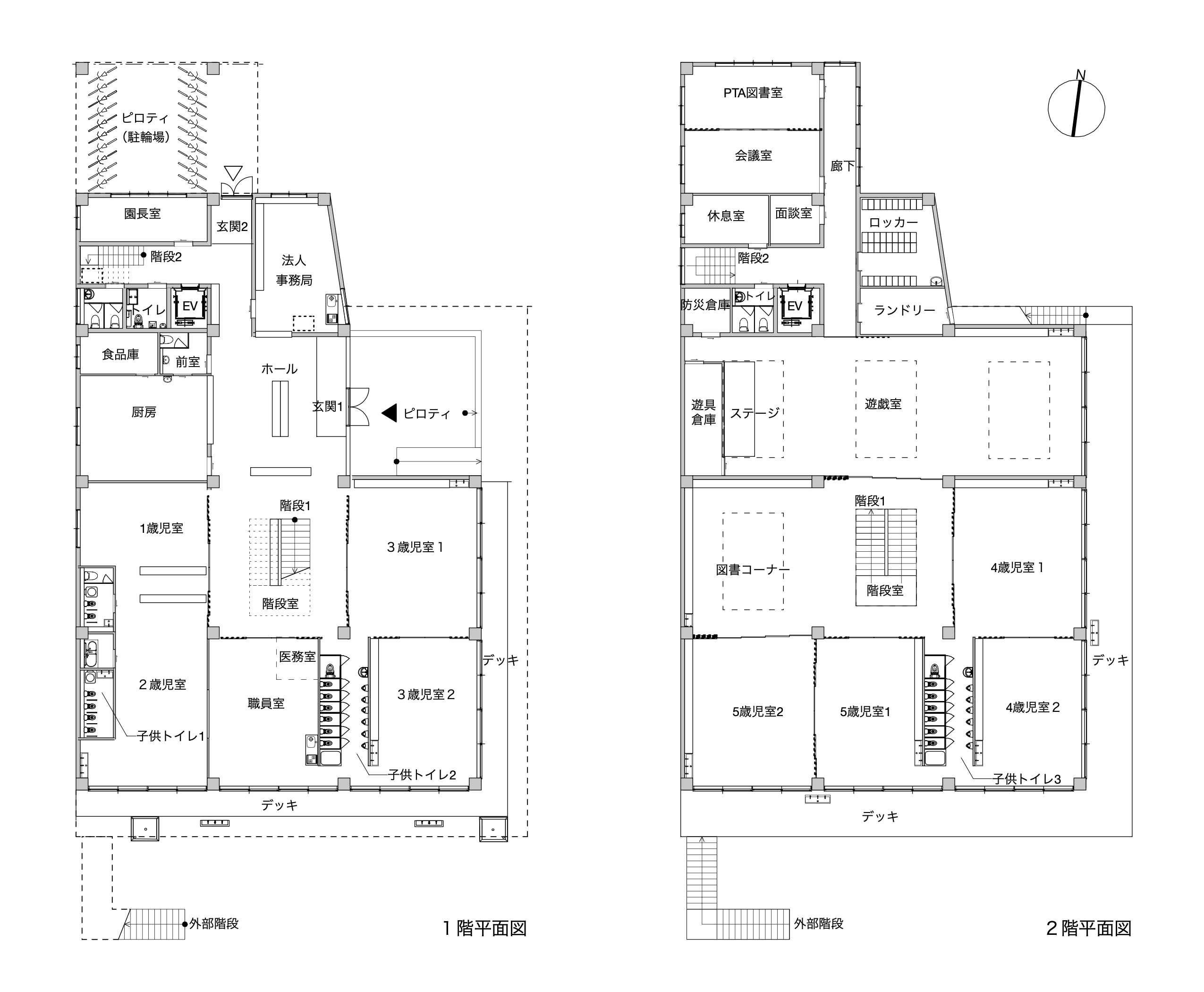 新園舎の平面図
